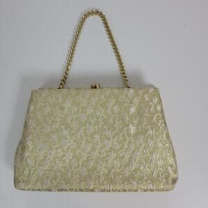 Vintage Town & Country Womens‎ Bag One Size Classy Gold Chain Clutch Purse